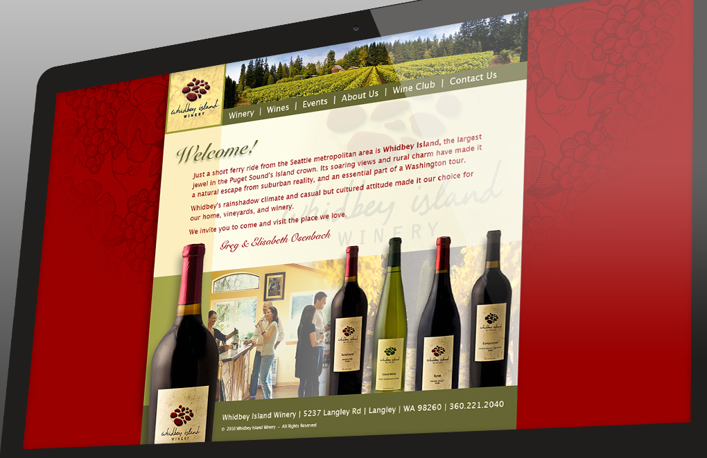 Client: Whidbey Island Winery